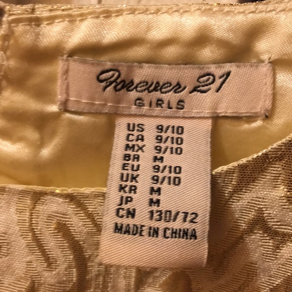 Gold Forever 21 Kids Dress - Picture 3 of 3
